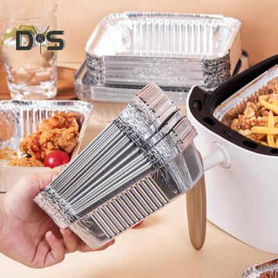 10/30 pezzi di teglie di alluminio usa e getta impermeabili e resistenti all'olio scatola di alluminio da forno quadrata resistente alle alte temperature teglia da cucina antigoccia