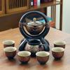 Ceramic Stone Grinding Semi-automatic Tea Set Creative KungFu Tea Pot Tea Ceremony Supplies