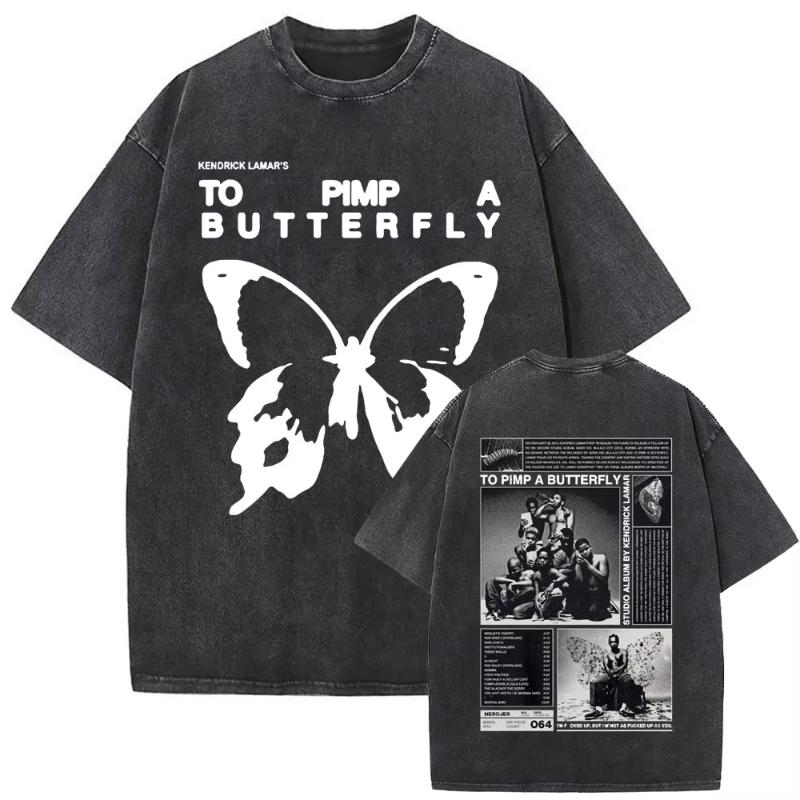 T-shirt Vintage Lavata Edizione Limitata Rapper Kendrick Lamar They Not Like Us Estate Unisex Donna Hip Hop Oversize Street Girocollo Maglietta