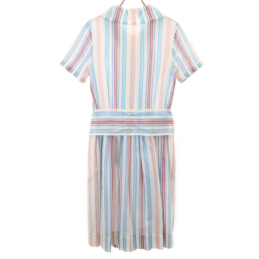 Jane Marple Dans Le Salon made in Japan Streifen Kurzarm Hemdkleid M Damen Gebraucht