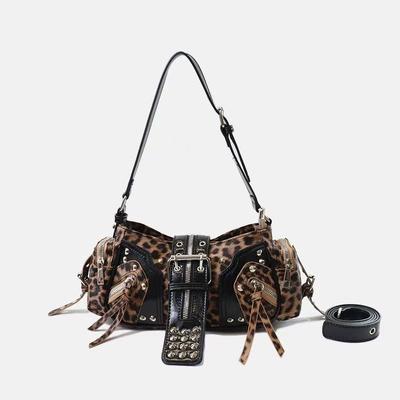 Einzelschulter-Achseltasche für Damen, Damenhandtasche, Umhängetasche, Motorradtasche