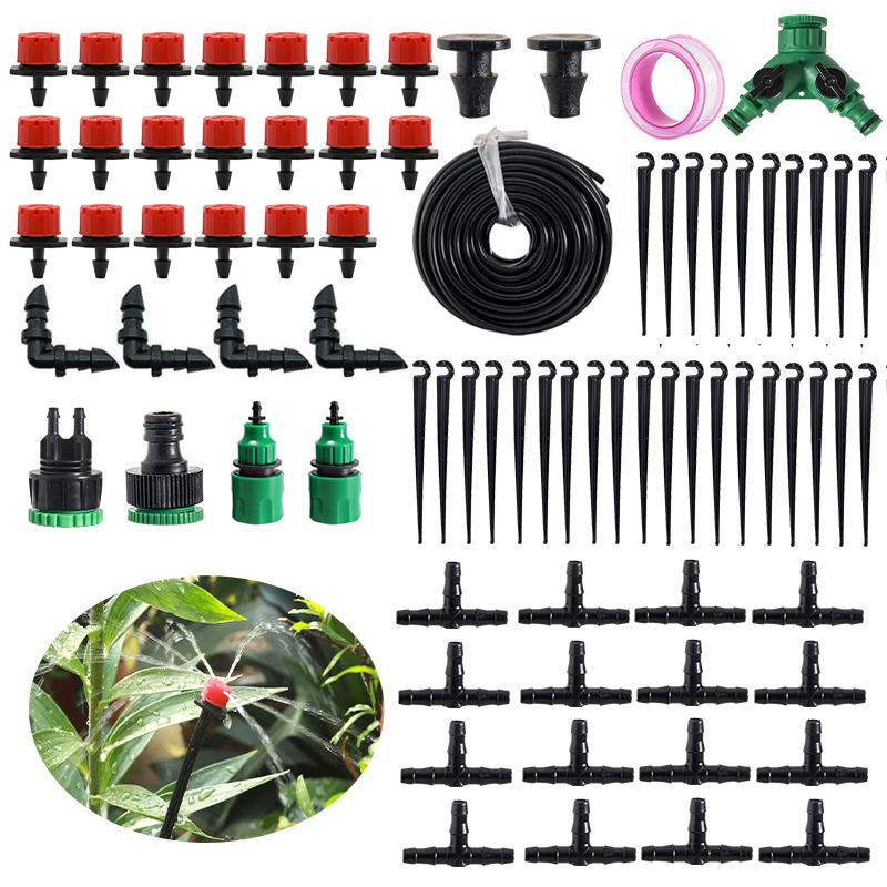 10M/20M/30M Sistema de Irrigação por Gotejamento DIY Bicos de Rega Automáticos Conjunto de Dispositivos Estufa Bonsai Vaso Kit de Irrigação por Gotejamento