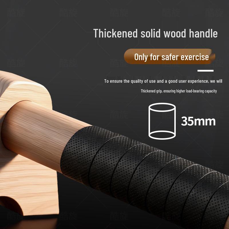 Exclusive Wooden Push-up Stands: Men's Auxiliary Training Equipment for Solid Wood Street Workouts, Russian Style Dip Bar.