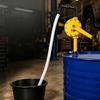 Hand Crank Drum Pump for 15 30 55 Gallon Drums, Manual Rotary Liquid Transfer Pump with 2 Inch Bung Mount for Maintenance Transfer and Storage Service