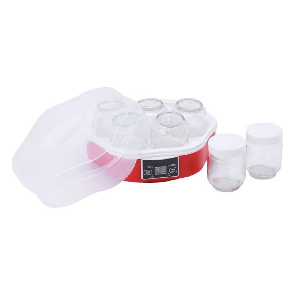 15W Automatic Smart Touchs Screen DIY Yogurt Machine 220V Electric Automatic Yogurt Maker With Timer 7 Glass Jars Container