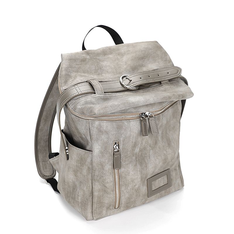 

Simple/Original Kano Gray Green Backpack Lightweight Contrast Color Belt Buckle Work Clothing Large Capacity Computer Bag Backpack Gray green In Stock