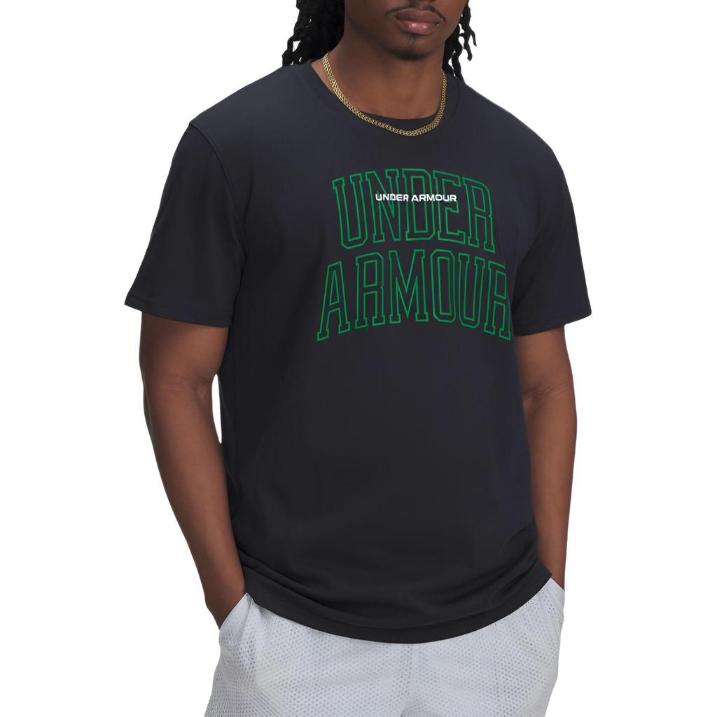 Under Armour Varsity Mix Moisture Wicking Trendy Comfortable Versatile Simple Short Sleeve T-Shirt Men Tops Black 6001858-001