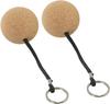 Runder Schwimmender Kork Schlüsselanhänger Ball 2 Stück 50mm Zubehör