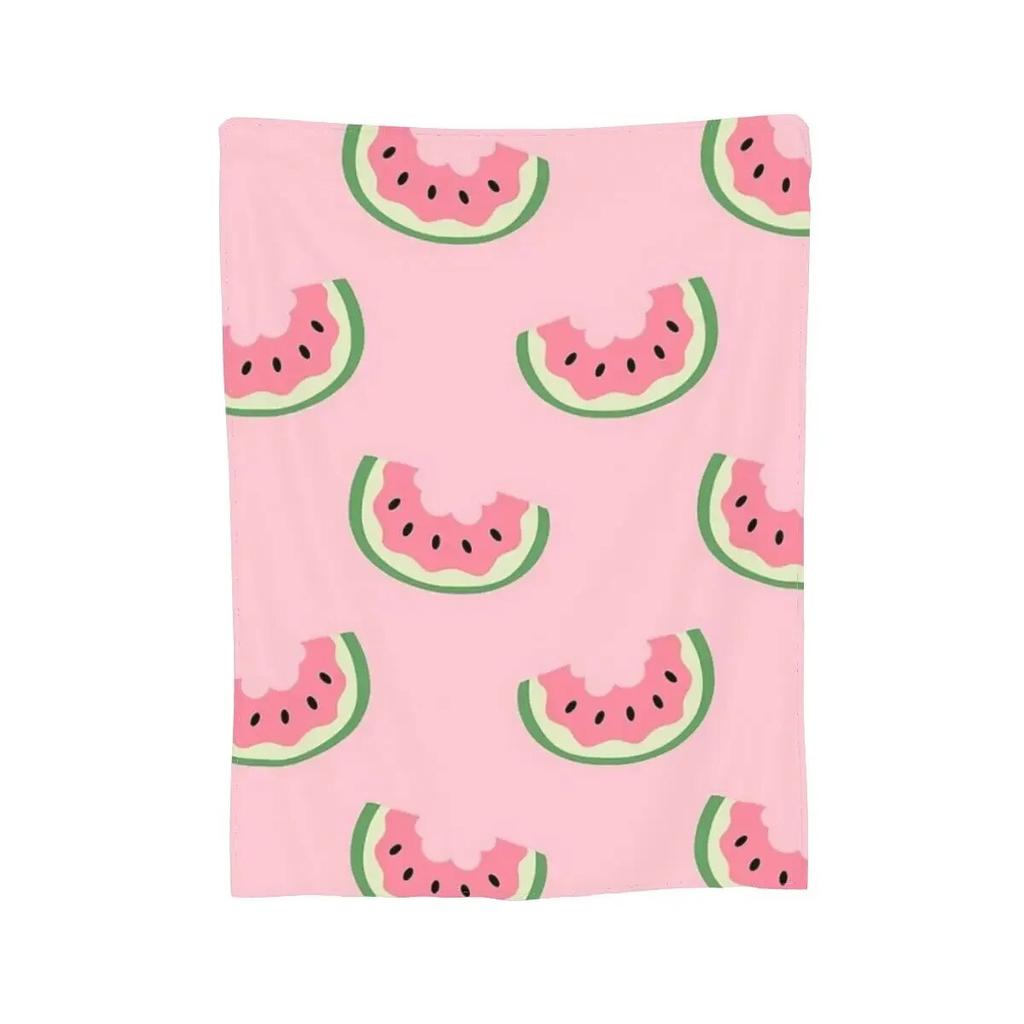 Cute Watermelon Slices Blanket Soft Warm Flannel Throw Blanket Bedspread for Bed Living room Picnic Travel Home Sofa