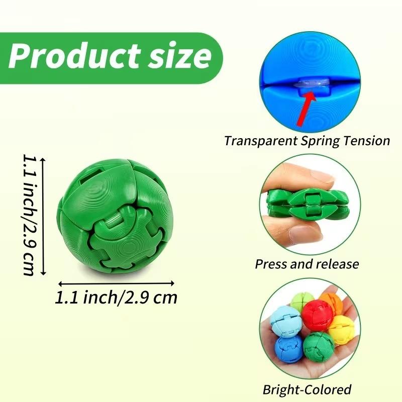 3D Printed Twistsphere Fidget Toy Gradient Gear Ball Rotating Liquid Flow Ball Anxiety Relief Decompression Toy