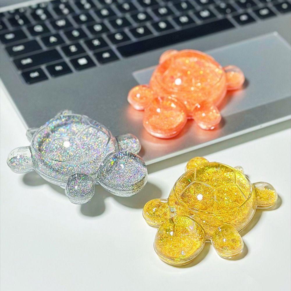 Flash Flowing Sand Candy Color Turtle Dolls Cute Turtle Small Ornament Cartoon Turtle Toy  Car Keys