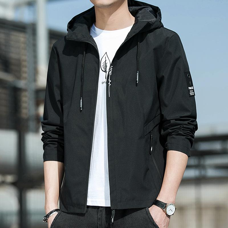 Men's Jacket Spring and Autumn Versatile Trendy Loose Plus Size Coat Autumn Men's Casual Sports Jacket Trendy Korean Style
