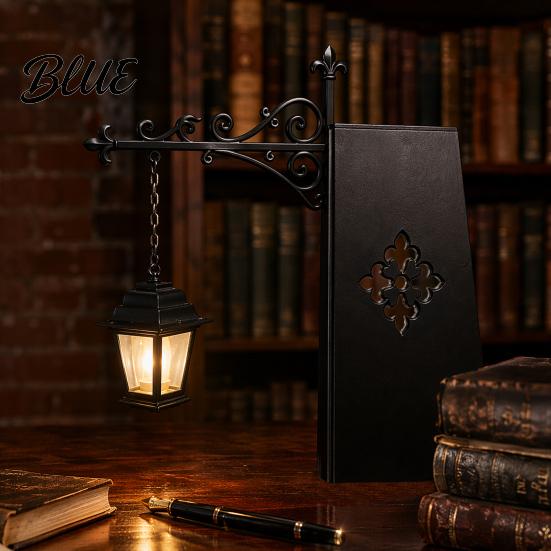 Bookcase Lighting Library Lantern Bookshelf Light Vintage Reading Corner LED Night Lamp Decorative Light for Home Office Book Lover Gift