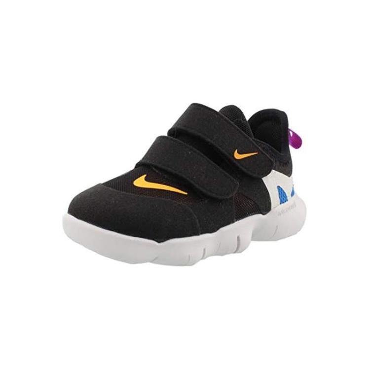 Nike Free RN 5.0 Low top Running Shoes Black Yellow Infant And Toddler AR4146-003
