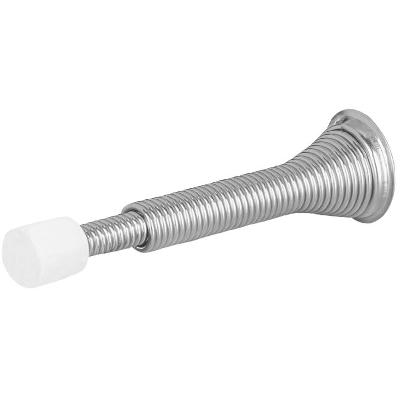 

Upgrades Spring Door Stoppers Extendable Wall Guard with Rubber Bumper Heavy Duty Spring Door Stops for Household Office серебряный