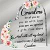 Eye-catching Acrylic Floral Grandma Centerpiece - Unique Gift for Birthday or ChristmasFestival statue decorations