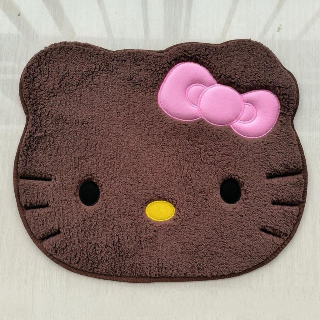 Cartoon Hello Kitty imitation cashmere floor mat bathroom absorbent non-slip mat