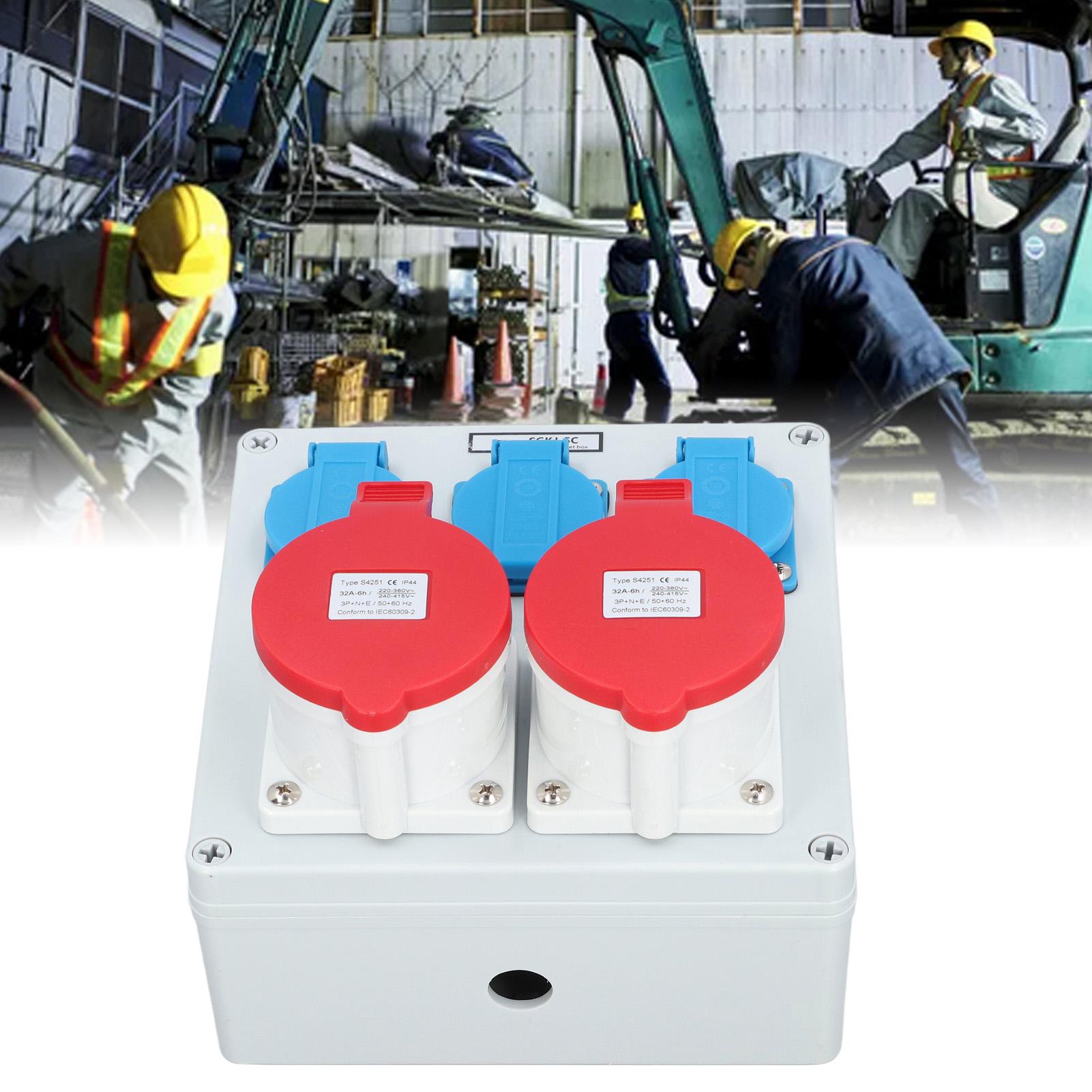 

Outdoor Waterproof Socket Electrical Socket Box 16A 250V EU Outlet 32A 5 Pin CEE Outlet IP44 Waterproof Receptacle Box 250V