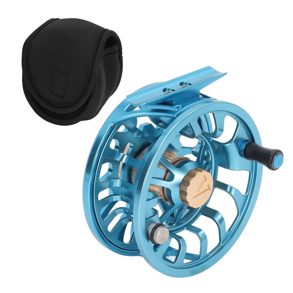 Fly Fishing Reel Blue 5 7 Drag System Part 3ATM 90mm OD Aluminium Alloy for Fishing Enthusiast Gifts