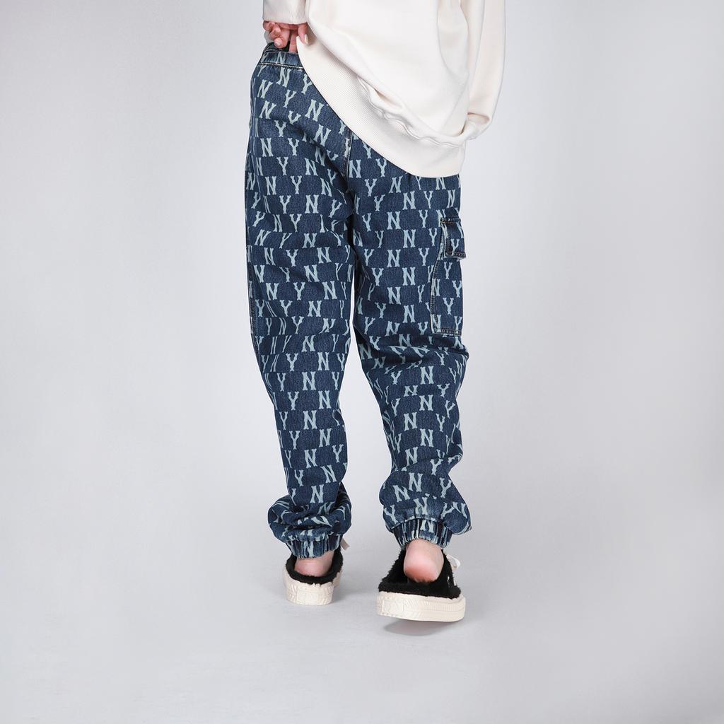 New MLB Old Flower Jeans Unisex Blue 3ADP05014-50BLS