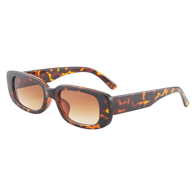 European and American small frame square sunglasses men's fashion sunglasses women's trend street shooting UV-proof sunglasses