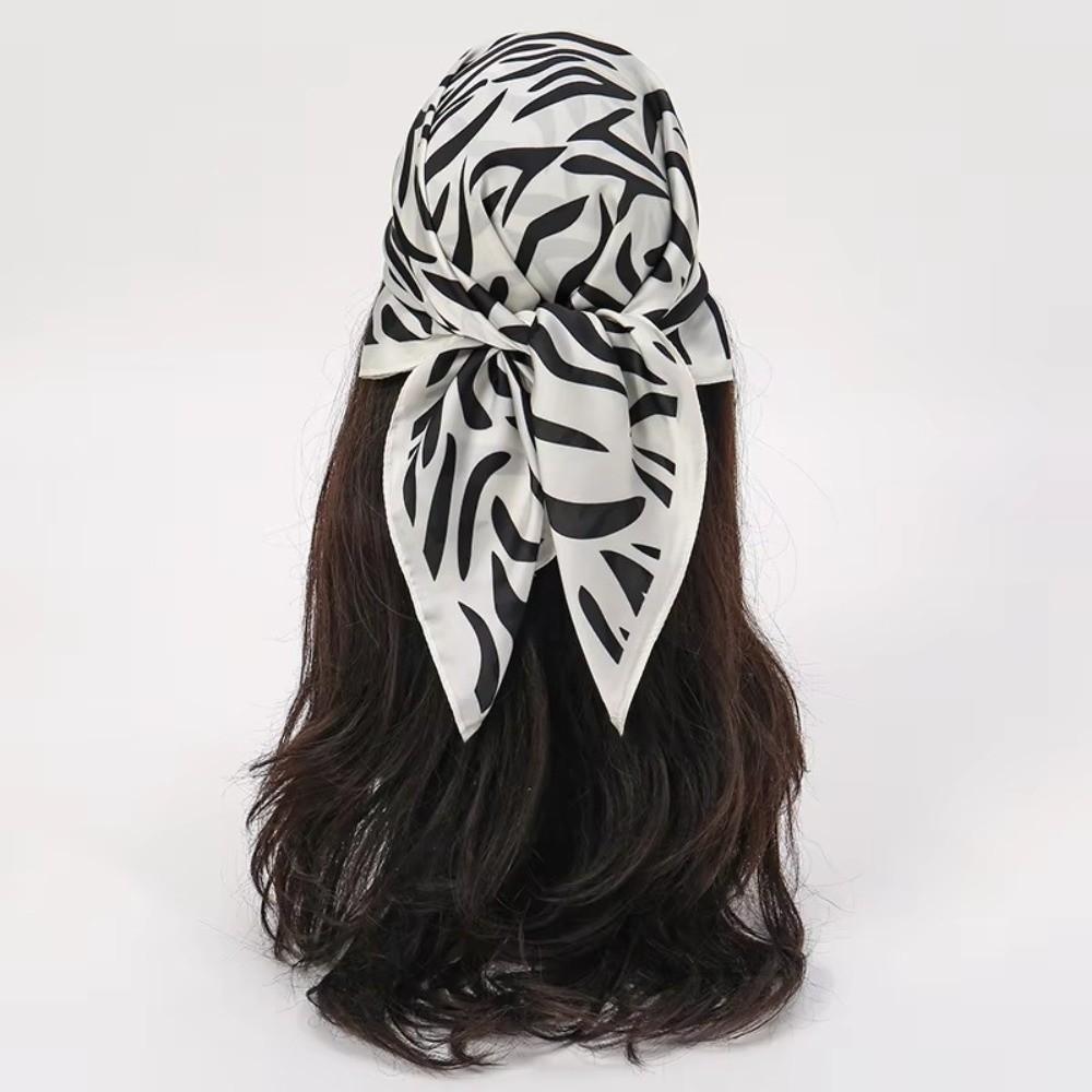 70x70cm Silk Scarf Horse Pattern Neck Ties Fashion Luxury Headscarf For Female
