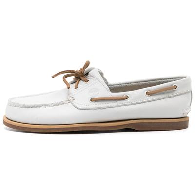 Men's Classic Leather Boat Shoe White Full Grain A412XEM2