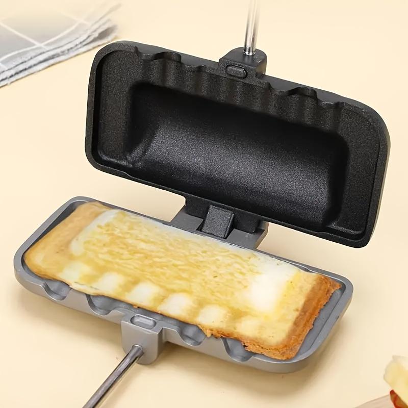 [Aluminiumlegierung | Sandwichpfanne] Sandwich-Bratpfanne aus Aluminiumlegierung | 1 Stück Backscheibe Wendeplatte für gegrillten Käse, Pfannkuchen, Omeletts, Hot Dogs, Brot