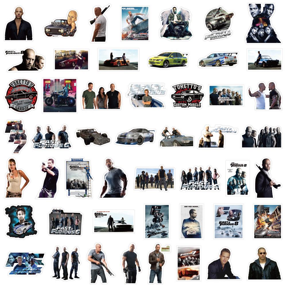53 Fast & Furious Stickers: Stylish, Exquisite, Waterproof Graffiti Stickers for Personalized Phone Decoration