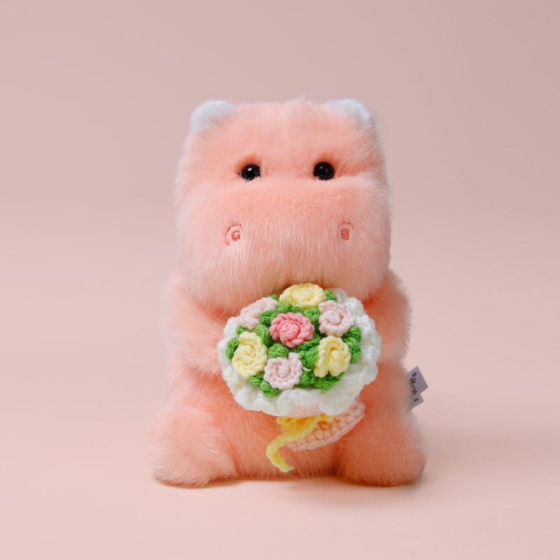 Kara Fox Cat Plush Toy With Flower Holder For Kids Room Decor And Giftgiving