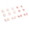 24 Pcs Tragen Nagel Sommer Süße und Cool Kamelie Kurze Dünne Nail art Stück Nagel Patch Künstliche Nagel