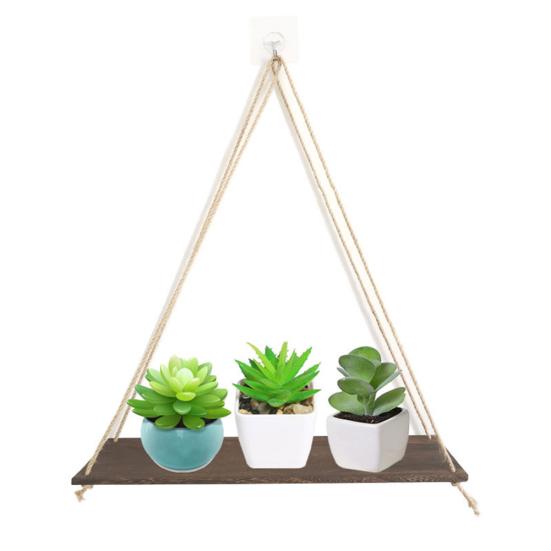 Plant Rack Space-saving Eco-friendly Long Lasting Wear-resistant Wood Flower Pot Rack for Balcony