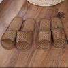Couple Home Slippers Rattan Straw Woven Men And Women Slippers Summer Sandals