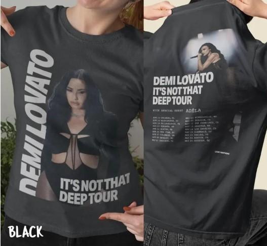 Demi Lovato It s Not That Deep Tour double sided black t-shirt QT8088 XL