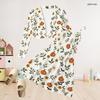 Girls White Halloween Two Piece Outfit Long Sleeve Cardigan Sleeveless Dress Pumpkin Bat Bow Print