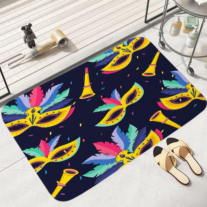 Brazil Carnival Festival Floor Carpet Door Mat Washable Non-Slip Living Room Sofa Chairs Area Mat Kitchen Bedroom Decoration