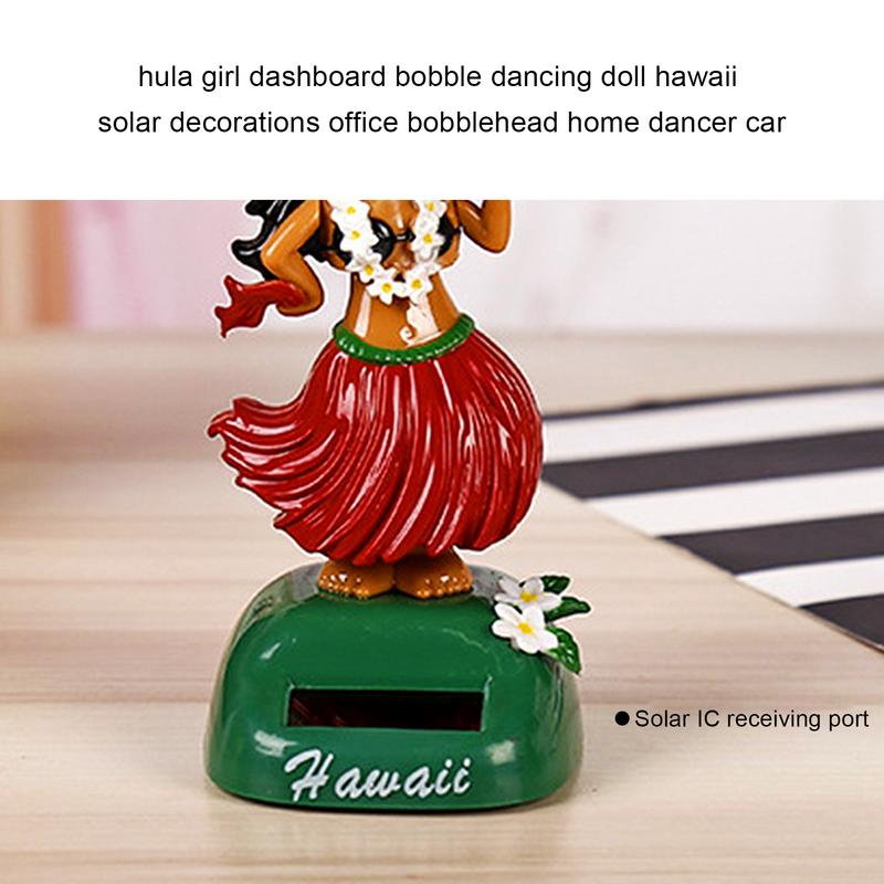 Solarenergie Hawaii Mädchen Tanzende Puppe kreativ Hawaiianischer Wackelkopf Tänzer Wackelkopf Hawaii Auto Ornament Geschenk