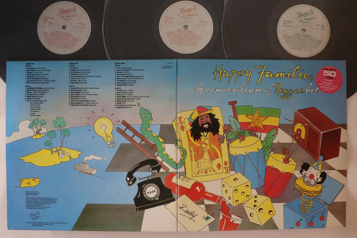 

LP Record VARIOUS Happy Families LAP1001 SHANGRILA 1984 UK Reggae Ska Dub Used