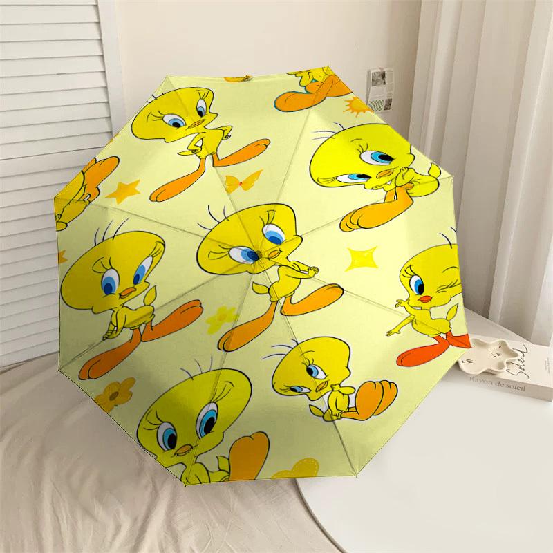 

1PC Tweety Bird Umbrella-8-Rib Reinforced, Automatic Open, Lightweight & Durable, Cute Fashion Accessory for Outdoor, D2666