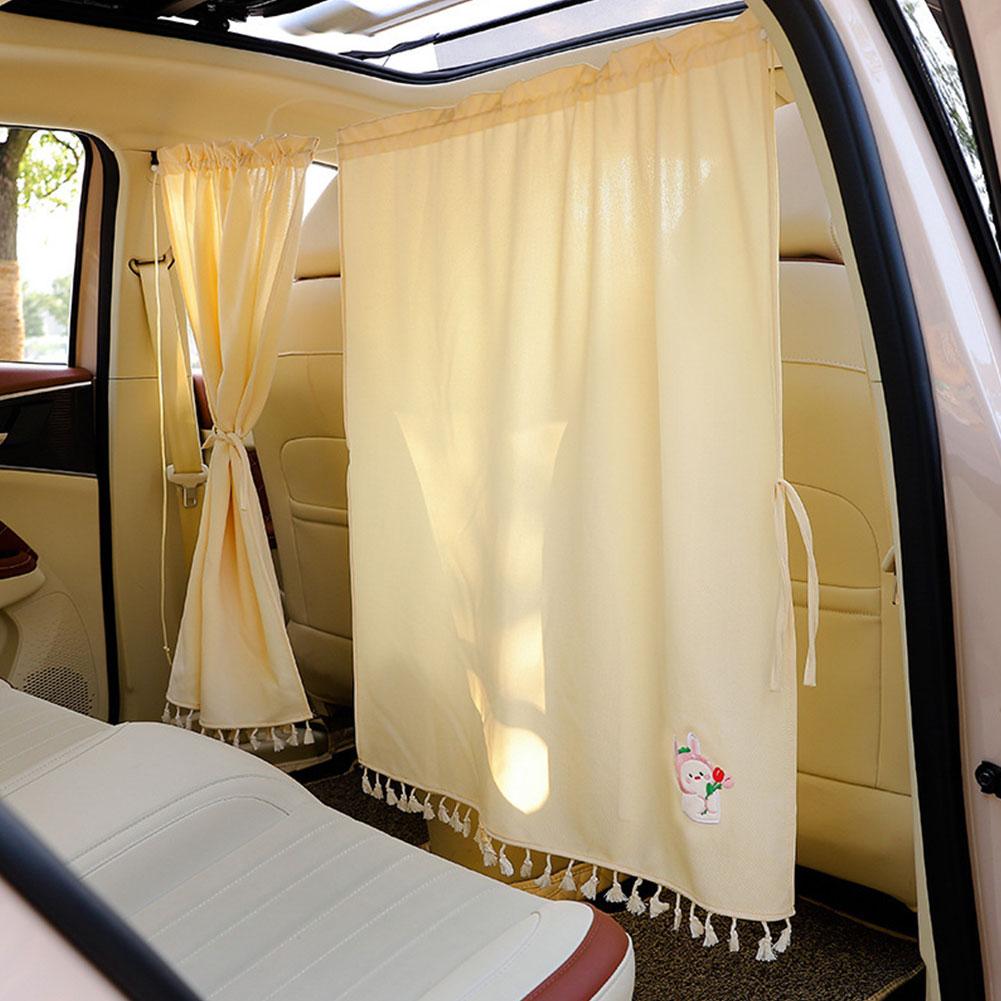 1pcs Car Privacy Partition Curtain Shading Sunscreen Shading Curtain Front And Rear Split Push And Pull Curtains Anti-peep