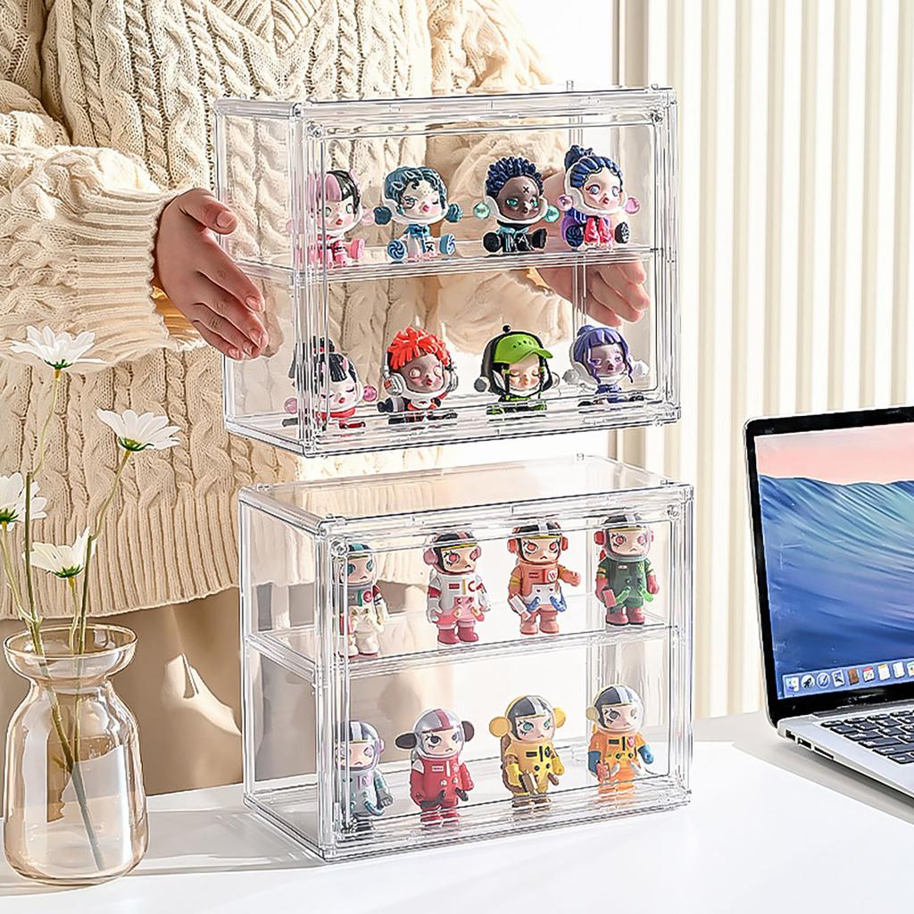 1pc Drei Schicht Acryl Display Rack Transparent Leiter Handgemachte Anime Auto Modell Blind Box Lagerung Box Schmuck Sortierung Box