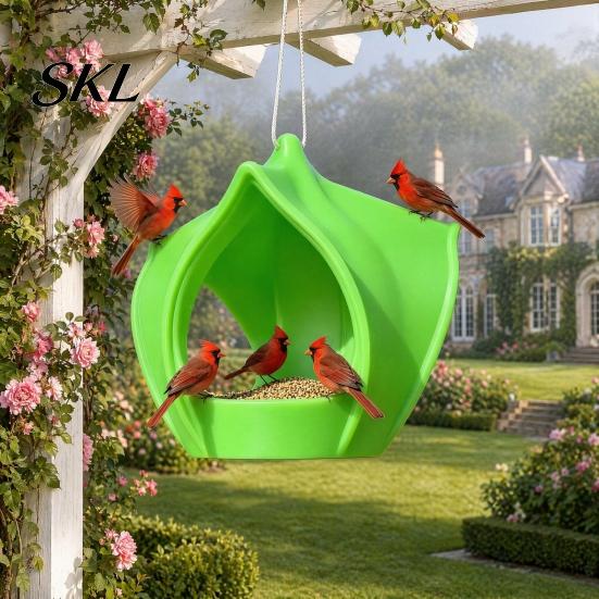 Multi-bird Feeder Outdoor Bird Feeder, Artistic Hanging Decorative Colorful for Garden Backyard Wild Birds
