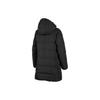 Skechers Solid Color Woven Hooded Mid-Length Jacket Down Coat Women jackets Carbon-Black P423W085-0018