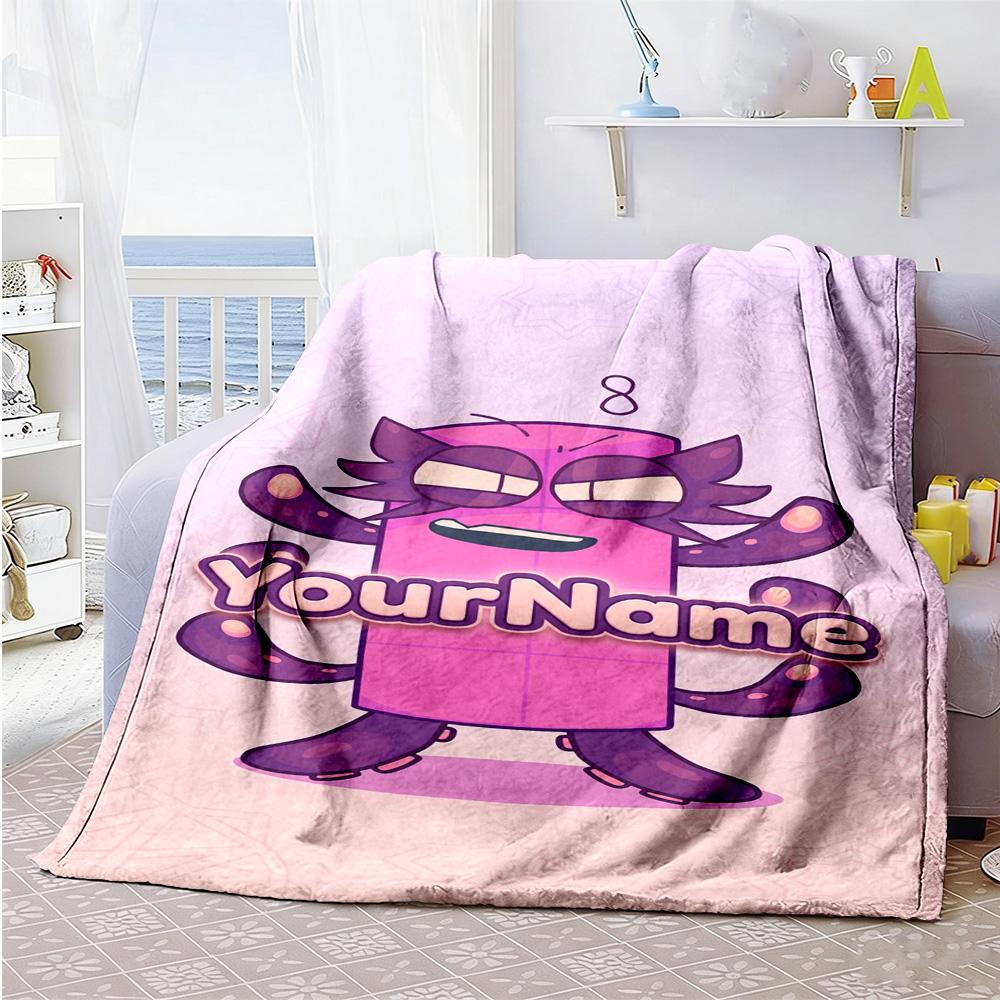 Numberblocks Customize Text Blanket Throw Personalized Blanket Comfortable Perfect for Office Chair Living Room Bedding Couch for All Occasions