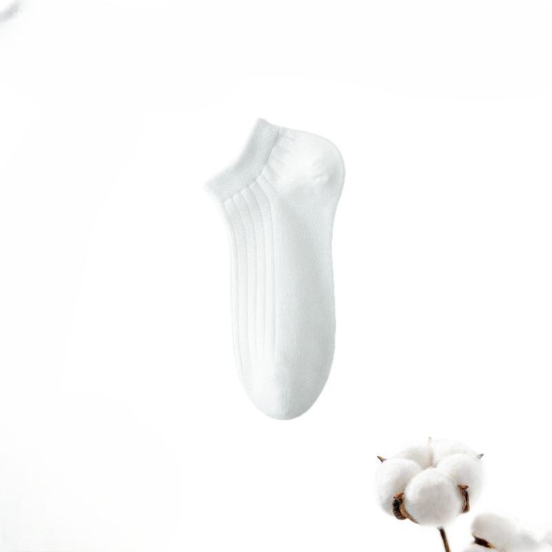 Men's Pure Cotton Anti-odor Summer Lightweight Breathable Short-Sleeved Anti-Bacterial Sport Sock
