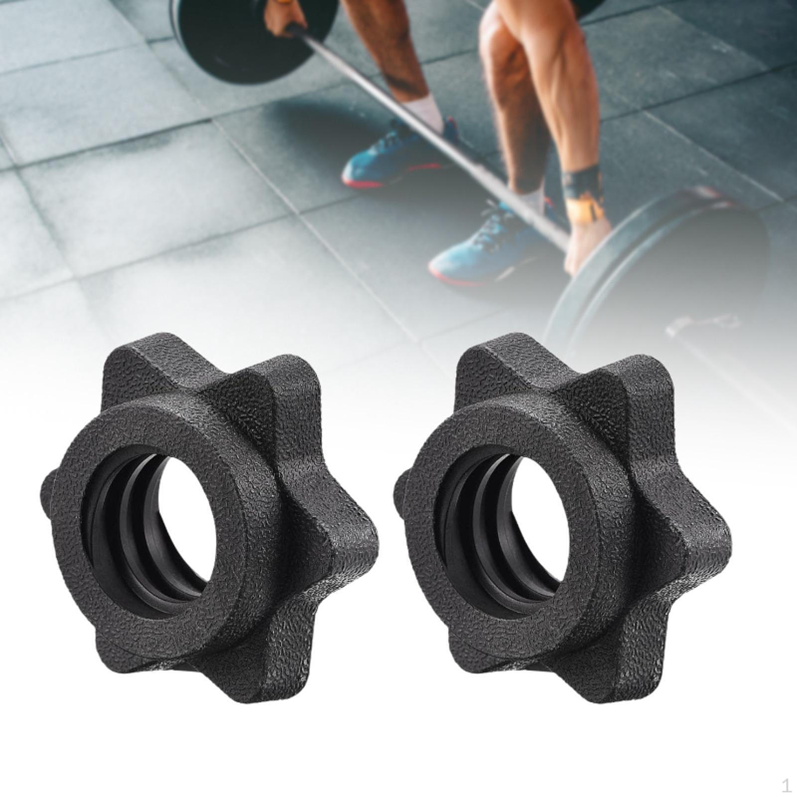 

2 ожерелья для штанги, ожерелья для гантелей, легкие винтовые зажимы для 25 мм/0,98 дюйма для спорта Style A