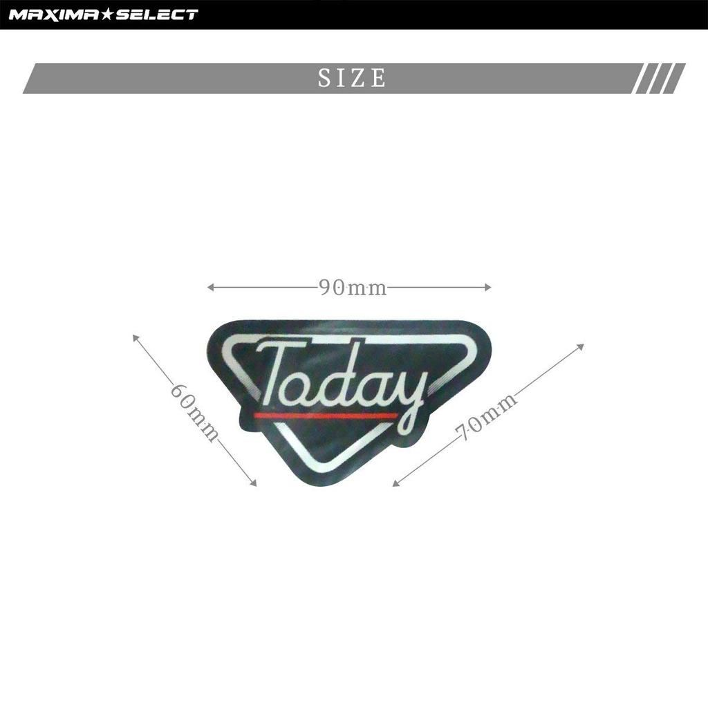 MAXIMASELECT Emblem Sticker Seal, Set of 3, "Honda Today" TODAY Repair Replacement Parts Parts Maintenance Custom Scooter Moped Motorcycle