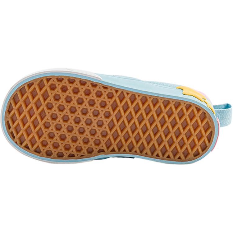 Vans Slip-On V Star Classics Comfortable Versatile Low-Top Walking Shoes Baby Sneaker Blue VN000D4FBER