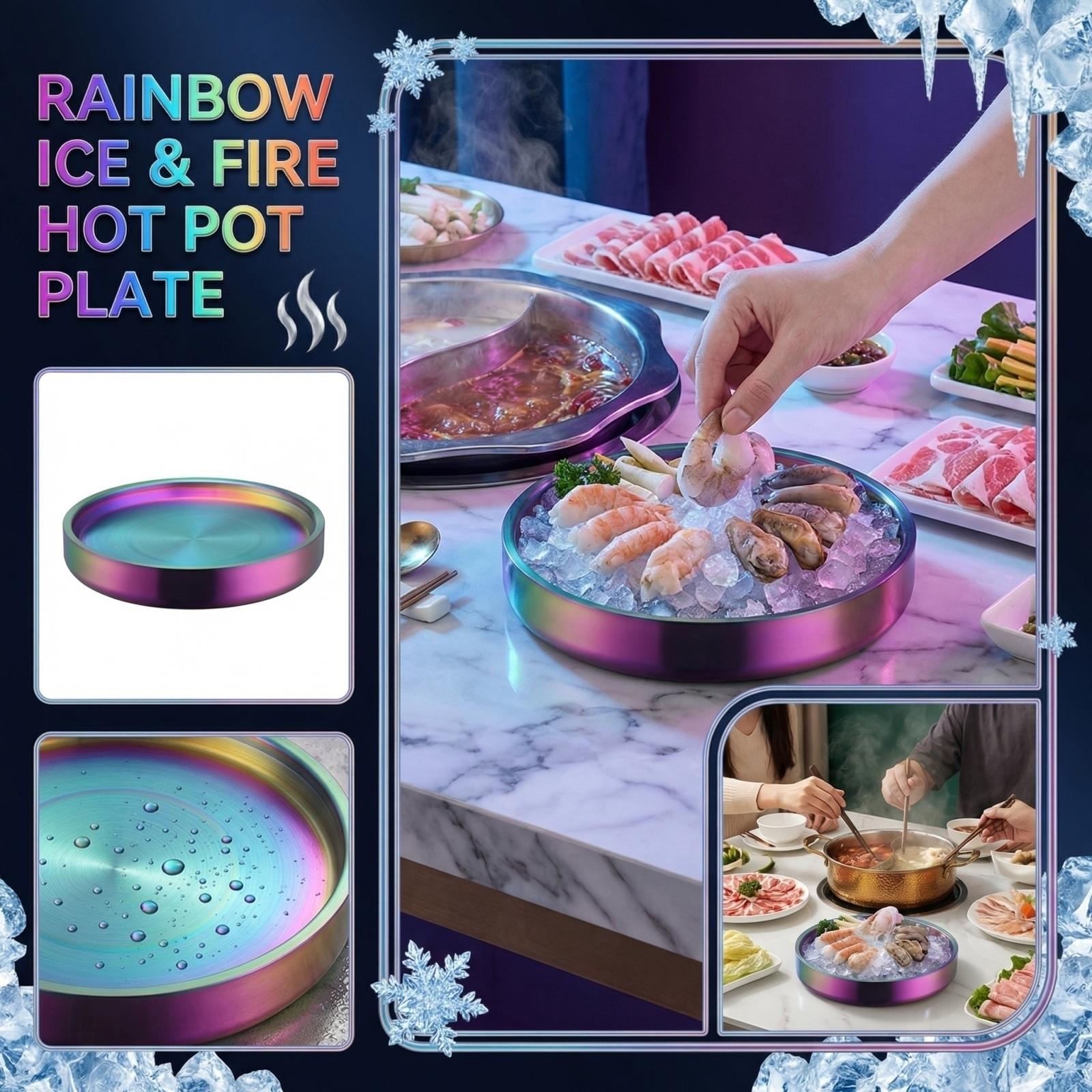 

Stainless Steel Ice Tray with Water Filling Hot Pot Ice Tray one size