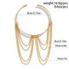 Ingemark Vintage Gold Color Open Upper Arm Bangles for Women On Hand Goth Tassel Link Chain Bracelets Couple Jewelry Gift New